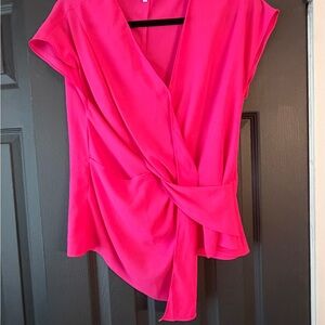 Naked Zebra Fuchsia Wrap Blouse
